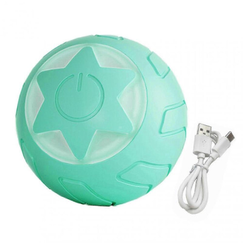 Smart 360 Degree Rotating Interactive Cat Toy Ball with LED Light and USB Charging