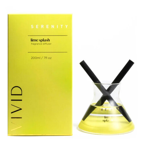 Serenity Vivid Glass Reed Diffuser - Lime Splash