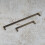 (160mm Handle) Antique Brass Kitchen Handle Gold Block Square 9