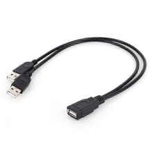 New USB 2.0 1 Female to 2 Male Y-splitter Data Sync Charging Extension Cable