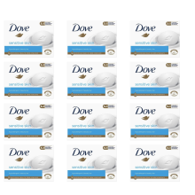 12 x 90g Dove Sensitive Skin Soap Hypoallergenic Beauty Bar
