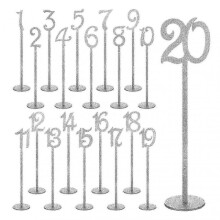 Wooden Wedding Table Numbers in Gold/Silver for Charming Anniversary Parties