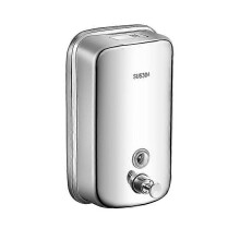 (As show, One size) 1PCS Wall Mounted Stainless Steel Liquid Soap Dispenser, 500ML for Bathroom and Kitchen