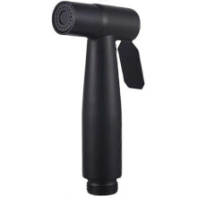 (As show, One size) 1PCS (Black) Hand Held Bidet Sprayer, Stainless Steel Brushed Nickel Spray Kit, Bathroom Cloth Diaper Cleaner, Portable Rustproof Shower Nozzle
