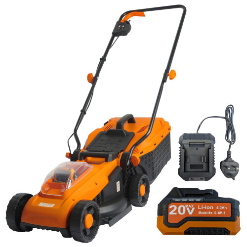 Cordless Lawnmower With 4.0Ah Battery and Charger