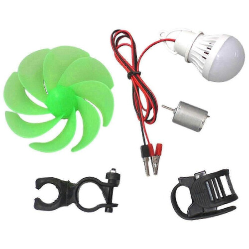 Small Wind Turbine Generator with LED Light 22V, 8 Blades, New