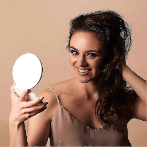 Illuminated Travel Makeup Mirror, 1x/10x Magnification - Daylight LED, Compact and Portable 2