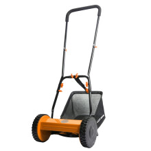 Manual Push Along Lawn Mower - Lightweight - 4 Cutting Heights 16-40mm