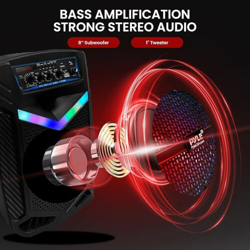 Portable Bluetooth PA Speaker System 400W Rechargeable Outdoor 1