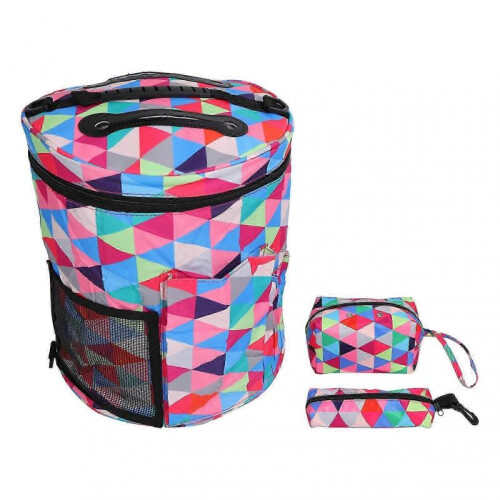 Colorful Yarn Storage Bag with Pencil Case for Knitting Organization 1