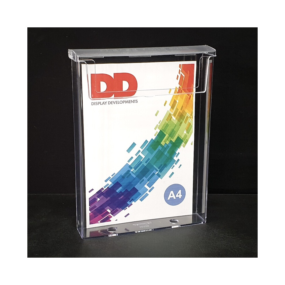 Not Appicable A4 Outdoor Leaflet Holder And Dispenser - Wall Mounted With Lid