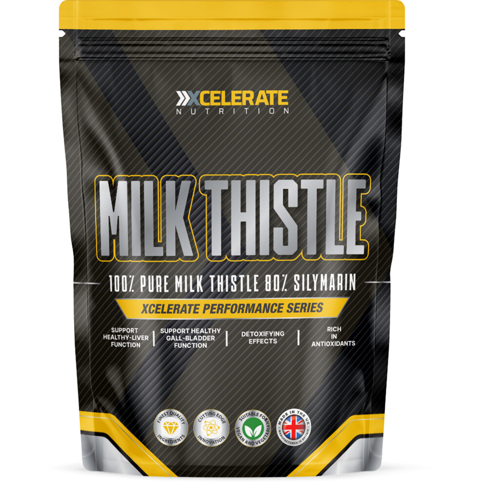 Xcelerate Nutrition (120 Capsules) Milk Thistle 10000Mg Vegan Capsules 80% Silymarin