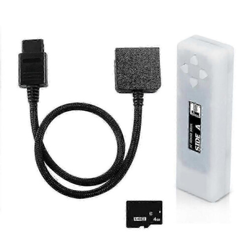 Drive Emulator with Cable Adapter and 4GB Card Featuring OLED Display for Twin Famicom Emulator in White 1
