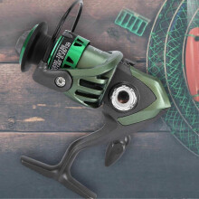 Spinning Fishing Reel with Live Liner & Metal Handle - Green Fish Lure Accessory GCA1000 for Angling Enthusiasts