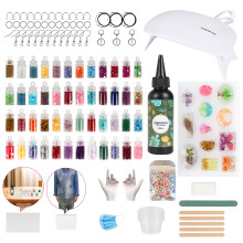 UV Resin Kits for Beginners with Lamp and Molds, Jewellery Making Kit