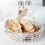 Wooden Handle Metal Retro Basket Portable Multi-Function Vegetable Fruit Egg Groceries Practical Storage Organizer White 6