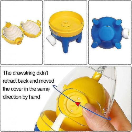 Manual Egg Mixer Shaker for Kitchen, Drawstring Yolk Mixer for Hard Boiled Eggs 2