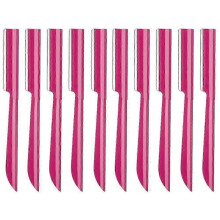 Eyebrow Shapers for Men and Women, Grooming Razors (red-10pcs)