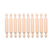 18 cm lange houten mini-deegroller voor in de keuken, klein deeg voor kinderen, fondantdeeg, pizzaknutselen, 10 stuks