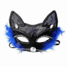 Cat Style Glitter Mask for Halloween Party Masquerade Decoration