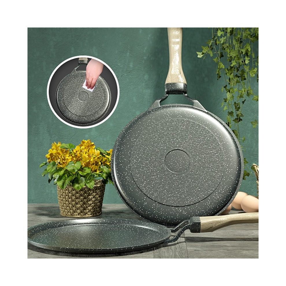 28cm Stone Frying Pan Non-Stick Cast Iron Pancake Omelet Pot for Gas Stove Induction Cooker Kitchen Cookware-image-OPC-PHNY9HV-NEW
