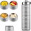 Metal Pill Organizer Weekly,Stackable Waterproof Travel Box,Pill Case Container,7 Day Daily Medicine Grey 7