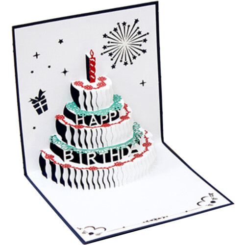 Tarjeta Cumpleaños 3D Tarjeta De Cumpleaños 3D Con Música Y Luz - Efecto Pop Up Sorpresa Felicitación Cumple Luz