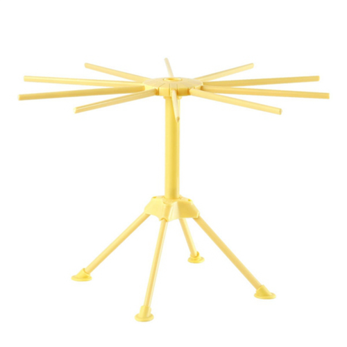 Foldable Pasta Drying Rack, Plastic Spaghetti Hanger Noodle Dryer Stand with 10 Bar Handles