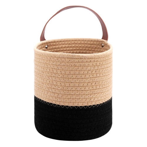 Sac berbère en cuir noir et tissu tissé rouge