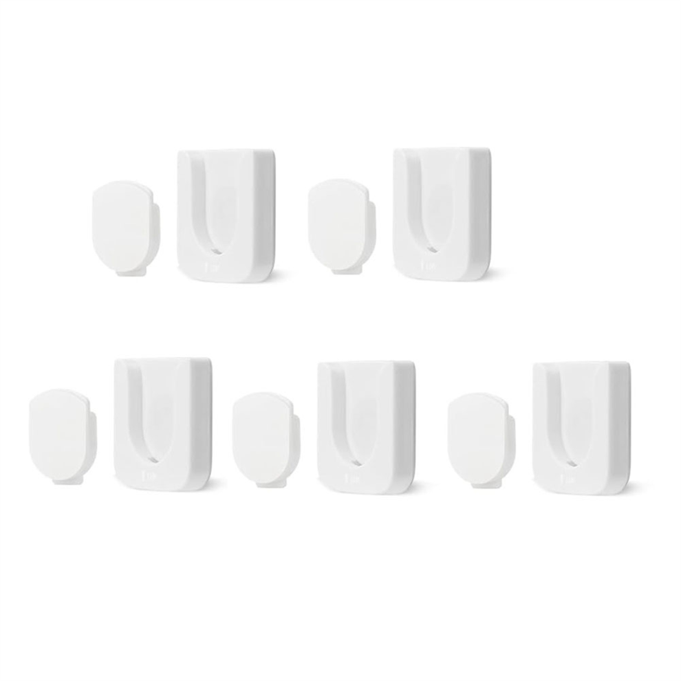 Magnetische afstandsbedieninghouder voor wandmontage, 5-delige organizers, zelfklevend tv-rek (wit)