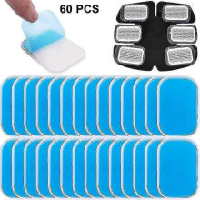 60pcs Gel Sheets Suitable for Gel Pad, Abs Trainer Replacement for Abdominal Toning Belt and Muscle Toner Accessories