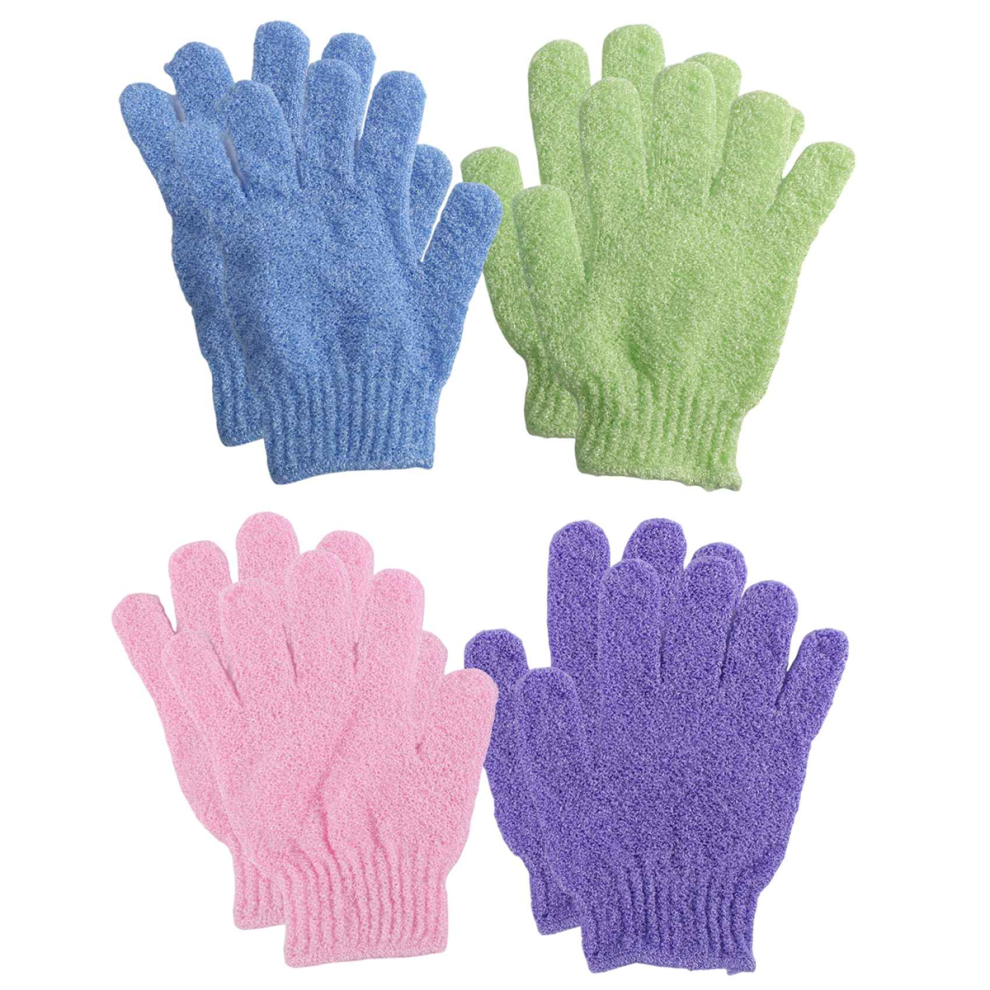4 Pair Shower Bath Gloves Exfoliating Wash Skin Spa Massage Body Scrubber Cleaner-image-OPC-PHNY7T7-NEW