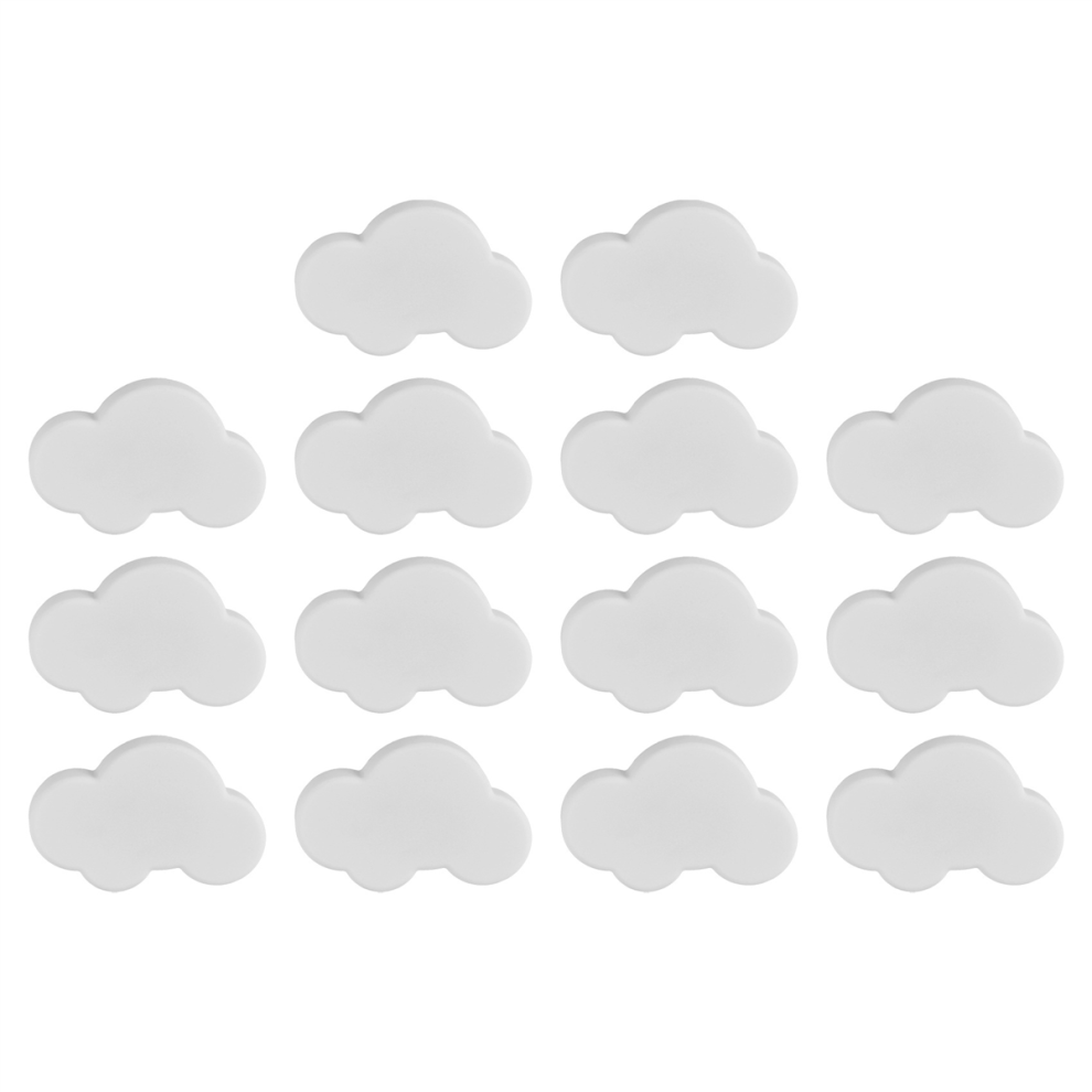 Lot de 14 boutons décoratifs pour chambre d'enfant, boutons de meuble, poignées de tiroir, motif nuage