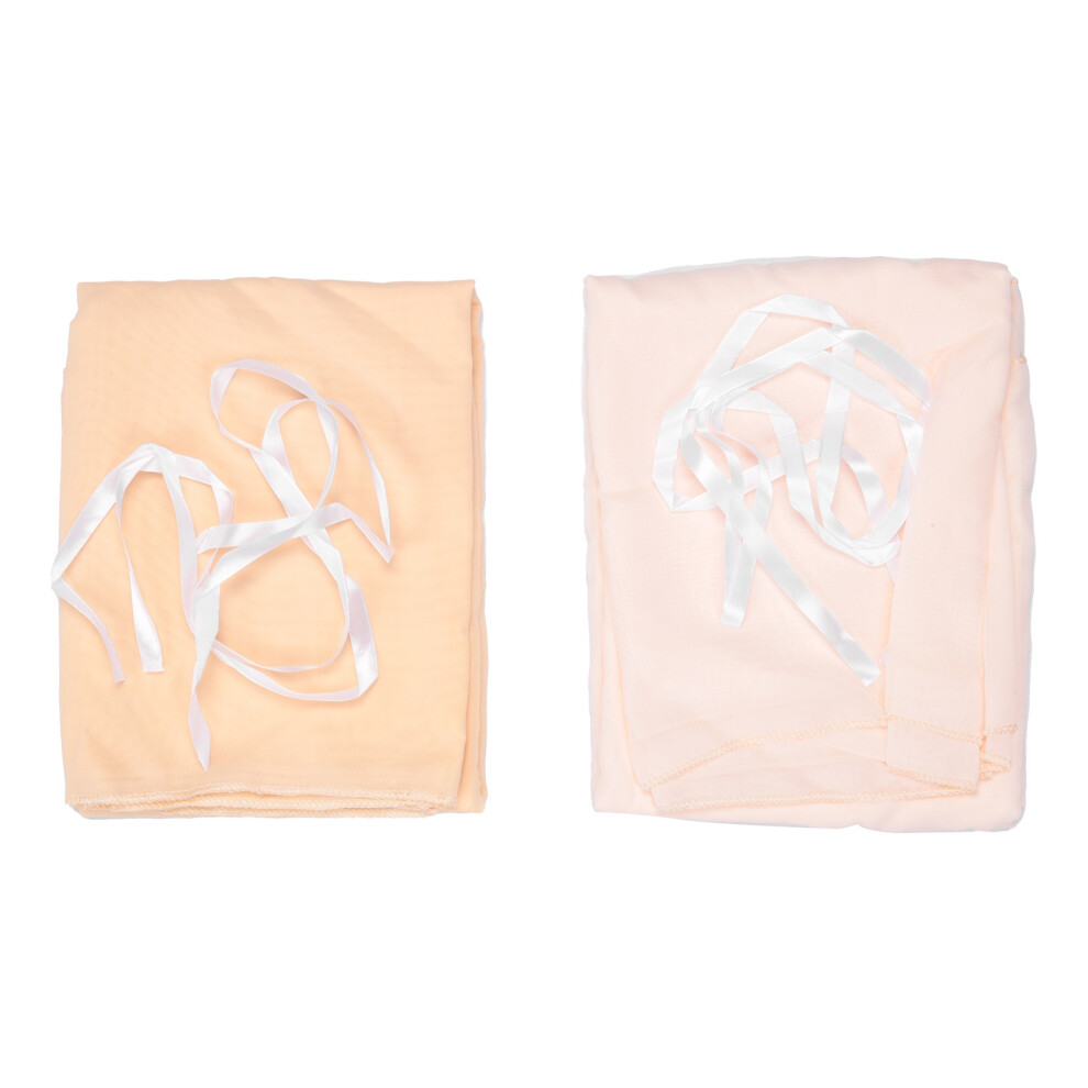 Silky Crinkle Chiffon Table Runner (Set of 2) for Sweetheart Wedding Bridal Shower Decoration,Pink champagne-image-OPC-PHNY8BQ-NEW