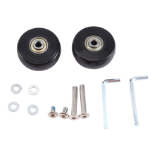 Lot de 2 roulettes de rechange pour valises, 50 x 22 mm, roulettes pivotantes en polyuréthane, roulements en acier au carbone, kits de réparation