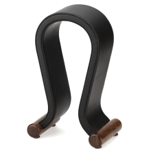 Suport din piele în formă de U pentru căști - stand de masă pentru headset, jocuri pe PC, cuier pentru raft, Negru