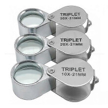 3 Pieces Illuminated Jewelry Loop Magnifier 10X 20X 30X Magnifier Loupe for Close Work Rock Collecting