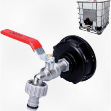 Brass Ball Valve with S60x6 Thread for IBC Tank Adapter Replacement, Tap Fitting Component