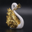 2 pezzi di statuette ornamentali a forma di cigno, matrimonio A 10