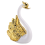 2 pezzi di statuette ornamentali a forma di cigno, matrimonio A 6