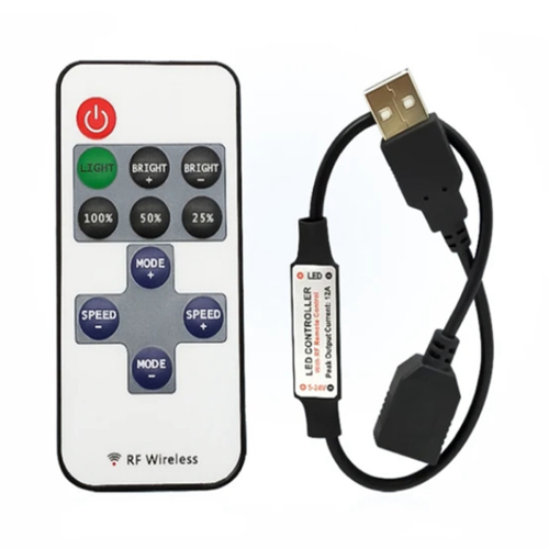11-toetsen LED-strip mini-dimmer afstandsbediening met 5V USB-interfacecontroller 1