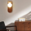 Minimalist Bedside Wall Light, Nordic Style Iron Lamp Walnut Color 5