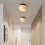 Lampada da soffitto moderna in travertino giallo e legno, attacco E27, luce bianca 4