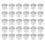 Portacandele per candele taper, supporto, 30 pezzi, argento 1