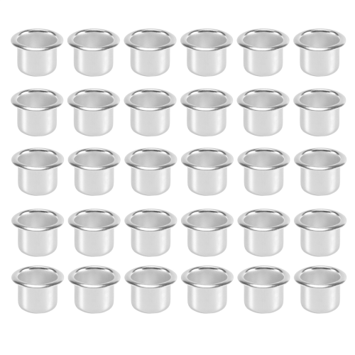 Portacandele per candele taper, supporto, 30 pezzi, argento