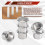 Portacandele per candele taper, supporto, 30 pezzi, argento 8
