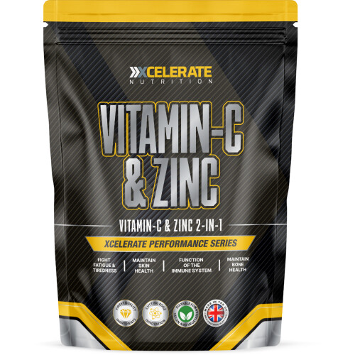 (120 Tablets) Vitamin C + Zinc Vegan Tablets for Immune Function