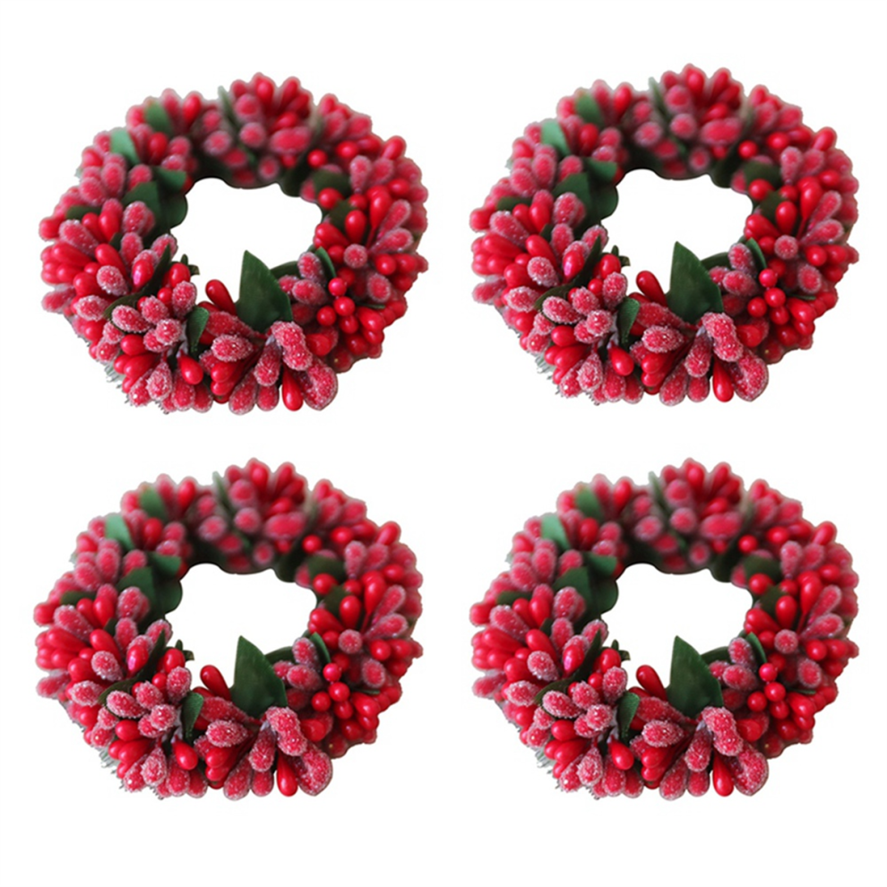 Guirlande de bougies chauffe-plat de Noël avec bougeoir à baies