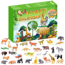 Kit de calendrier de compte à rebours de 24 animaux Joyeux Noël de l'Avent