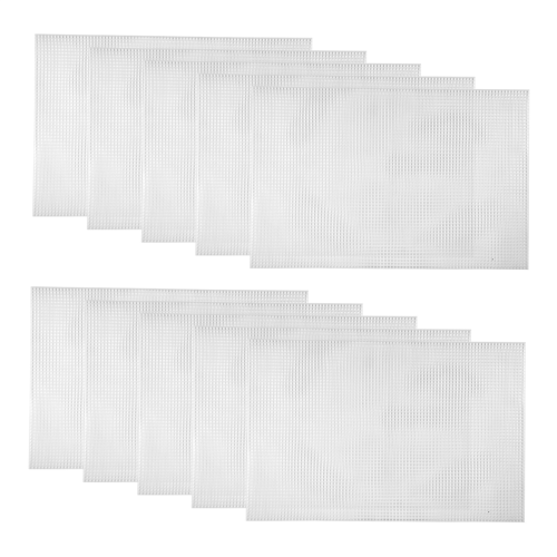 10 folhas de lona plástica de malha de 19,6 x 13 polegadas para bordado e artesanato 2
